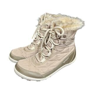 Columbia Womens MINX Shorty Omni-Heat Beige Winter-Snow Boots Size women‎ 7